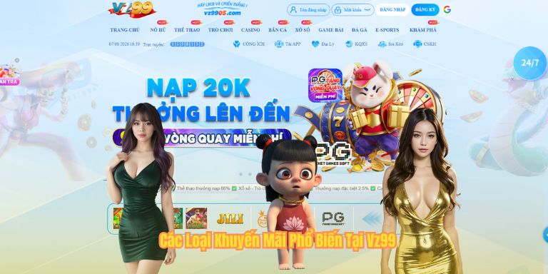 Các Loại Khuyến Mãi Phổ Biến Tại Vz99